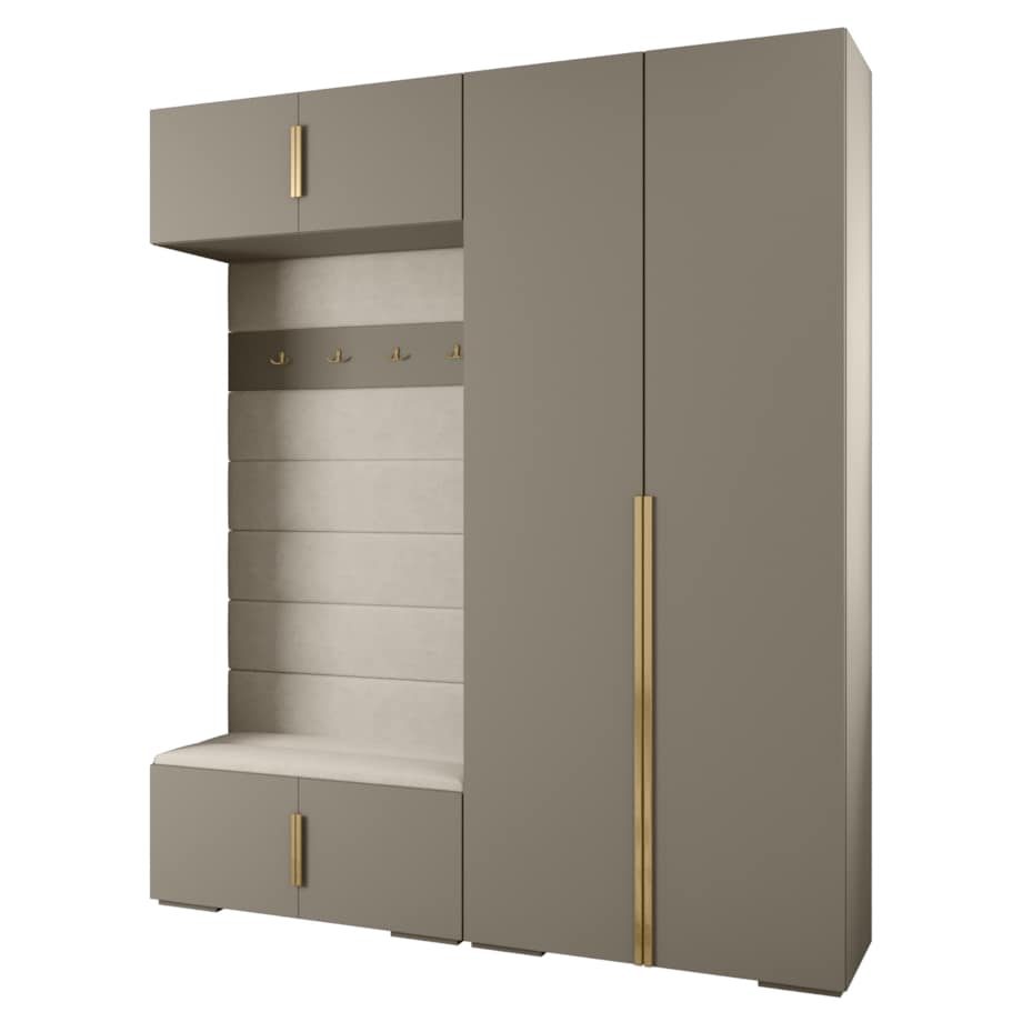 Garderoba do przedpokoju INOVA 1 Z18 kaszmir+złoty+manila02