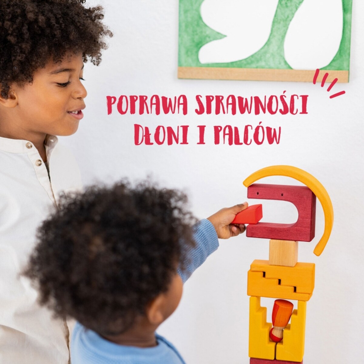 Układanka drewniana w ramce – klocki drewniane Grimm's dla rocznego dziecka