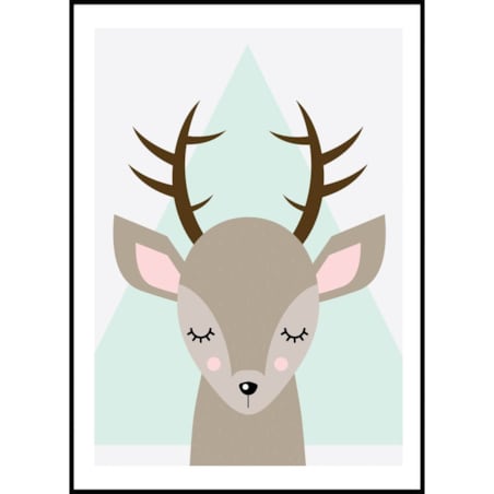 Poster Story, Plakat, Obraz - Jelonek na Tle Gór, wymiary 50 x 70 cm
