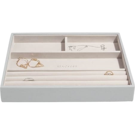 Szkatułka na biżuterię Stackers 4 komorowa classic kamienna szarość