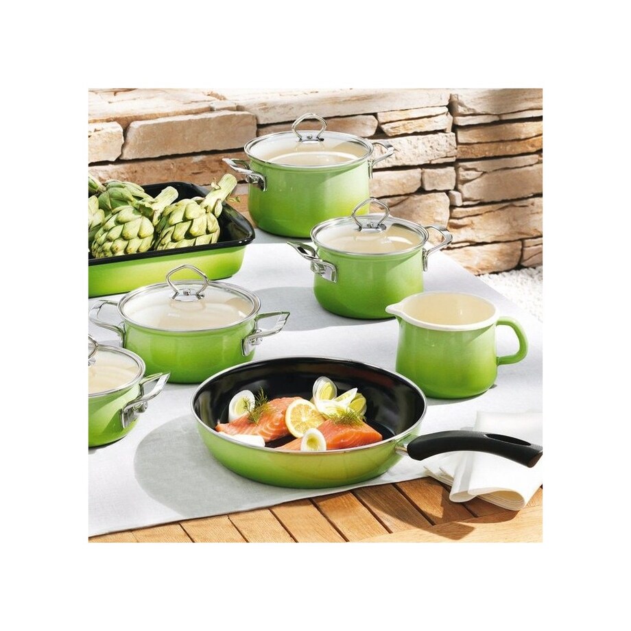 Riess garnek niski z pokrywą 1,0l 16cm Smaragd R0655036