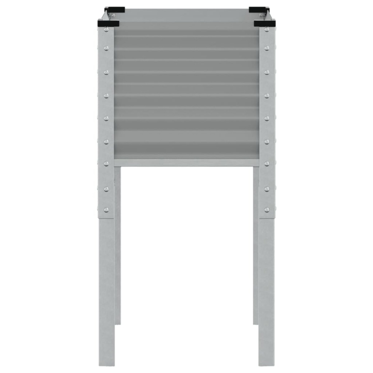 vidaXL Donica ogrodowa, szara, 45x45x88 cm, stal