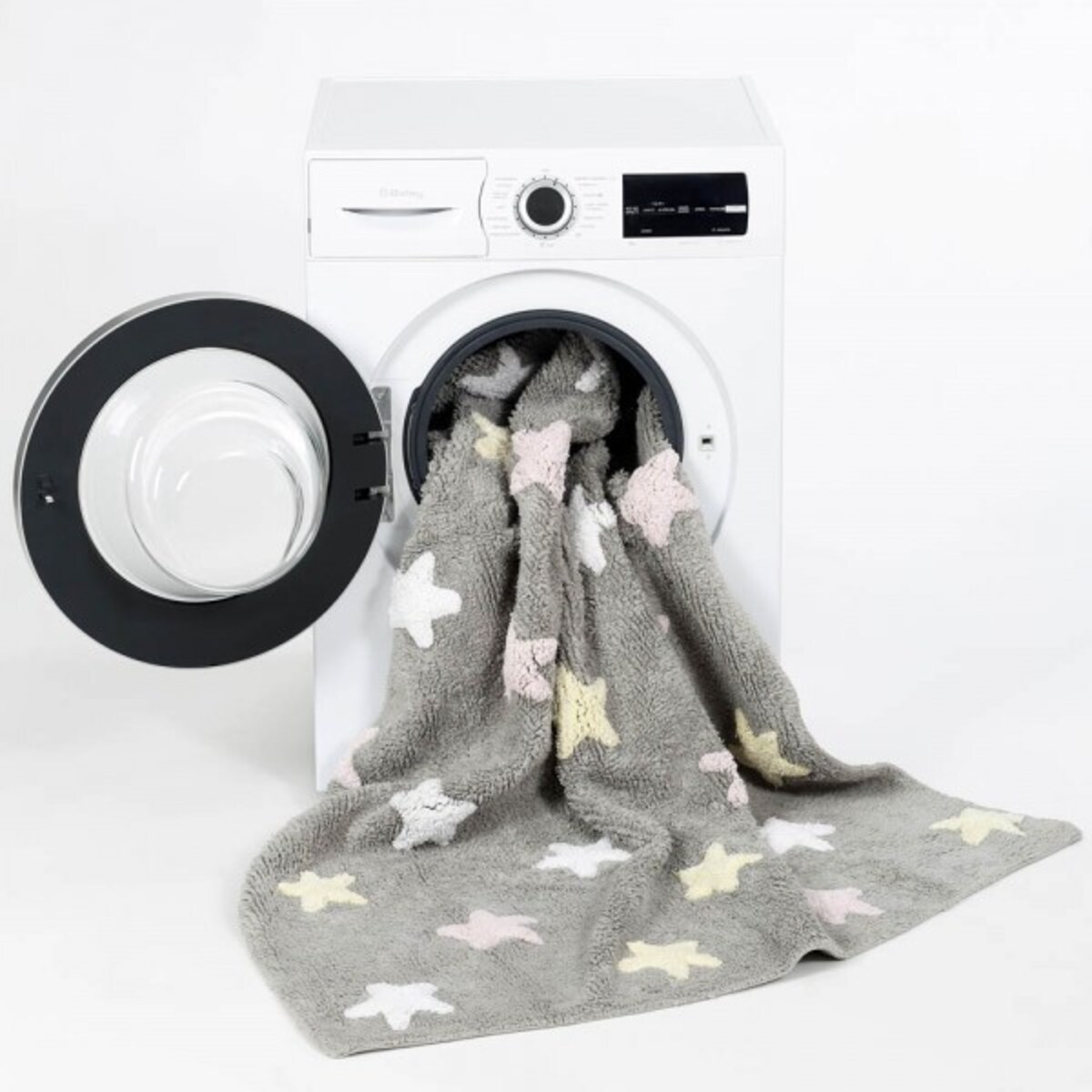 Dywan Bawełniany Tricolor Star Grey Pink 120x160 cm Lorena Canals