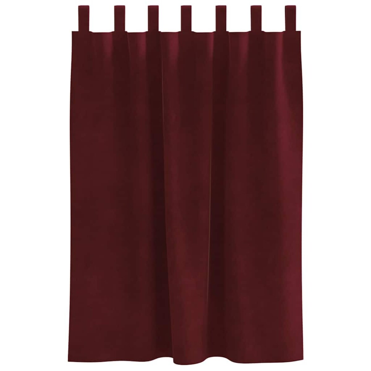 vidaXL Zasłony z zasłonami 2 pcs czerwone wino 140 x 140 cm Aksamit