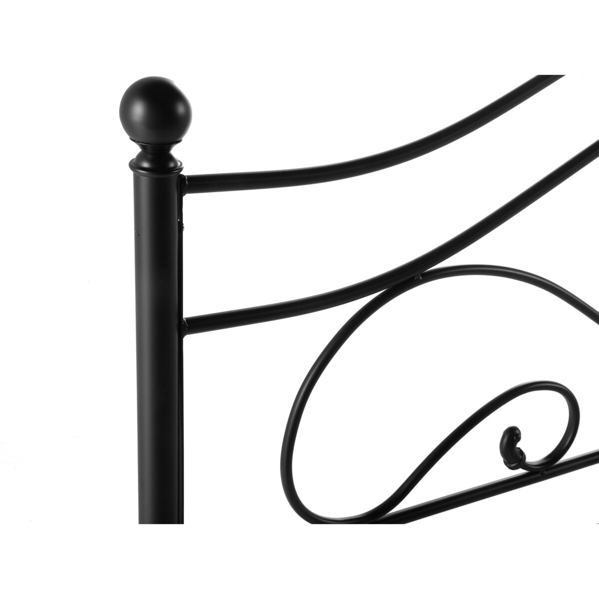 Łóżko metalowe 160 x 200 cm czarne LYRA