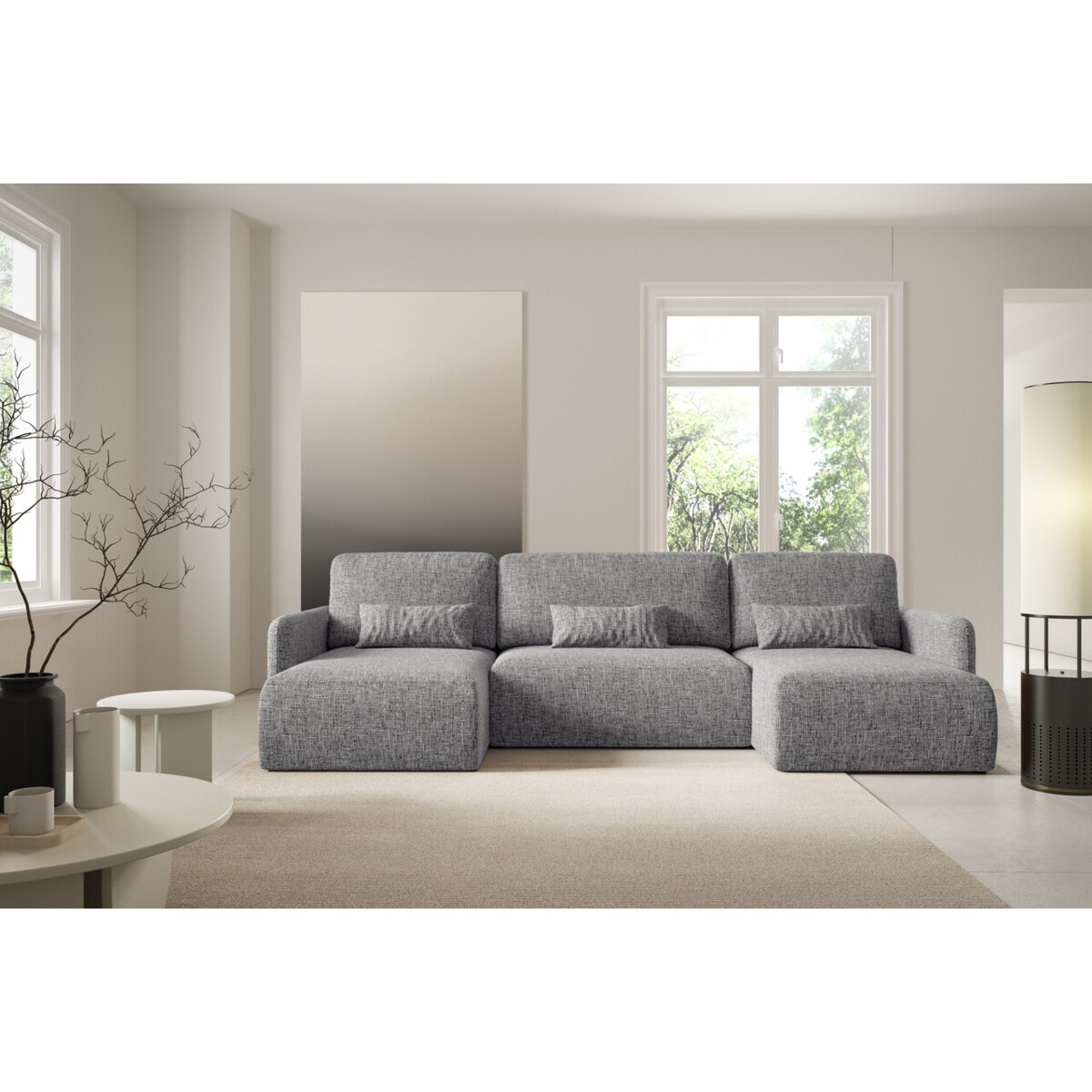 Narożnik LIVELLO U z funkcją spania Kolor: IMO 50