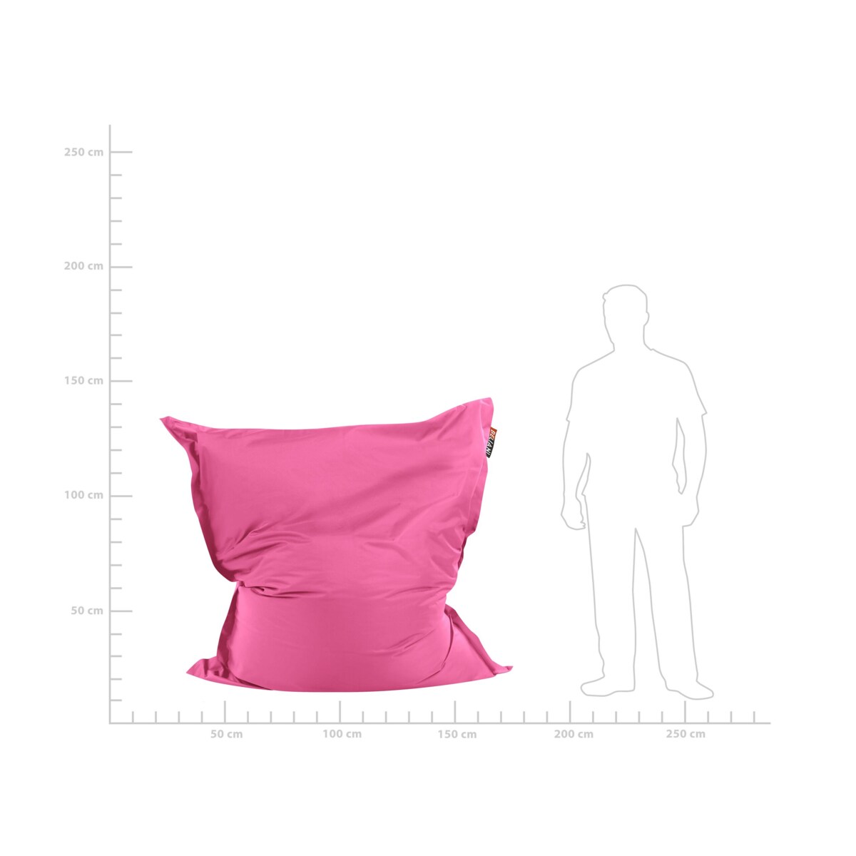 Pufa worek 140 x 180 cm fuksja FUZZY