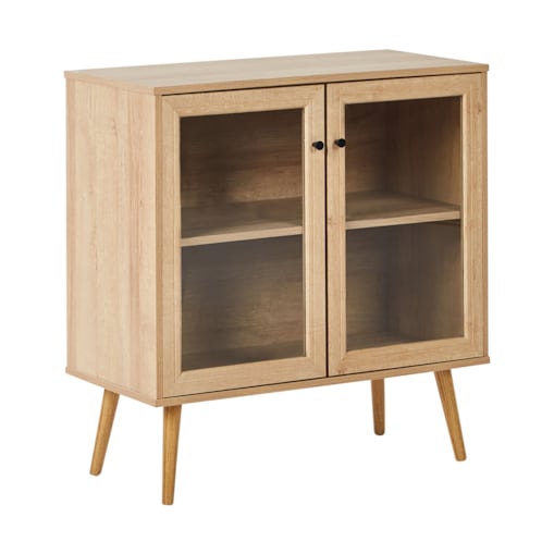 Komoda dwudrzwiowa ALBANY 80 cm 40 cm Jasnobrązowy