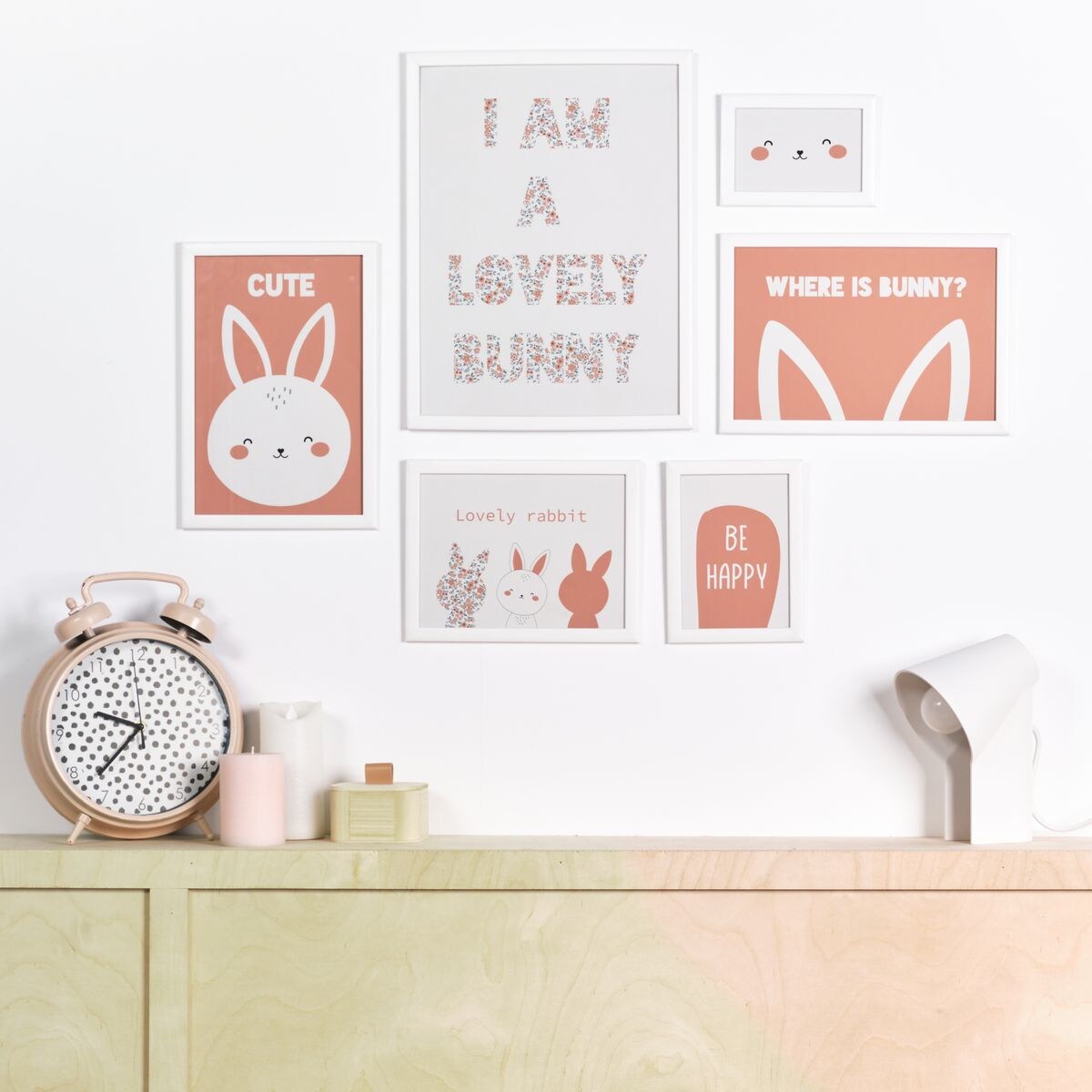 Plakaty do pokoju dziecka THE KING OF THE JUNGLE, 6 ramek