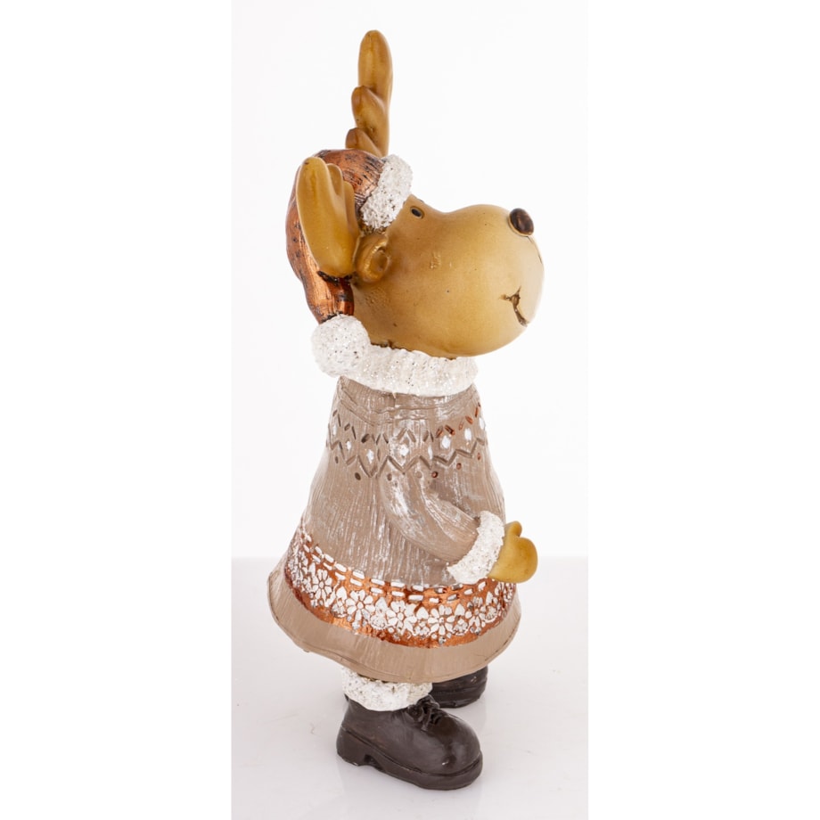 Figurka - łosza 17,5x9x7 cm ALCE w sukience i torebką