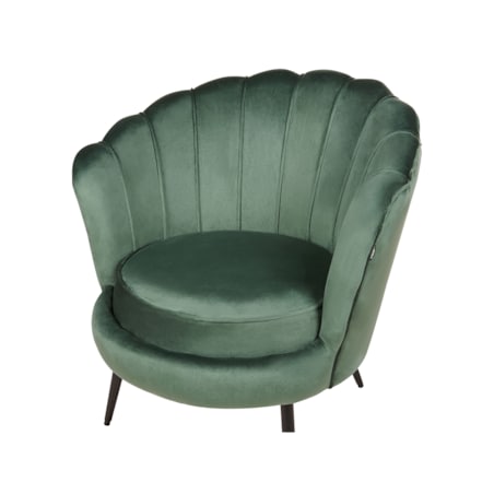 Fotel welurowy zielony LOVIKKA