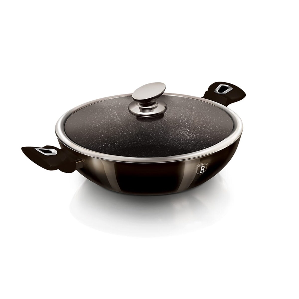 Wok z powłoką granitową 30cm 4L BERLINGER HAUS Shiny Black