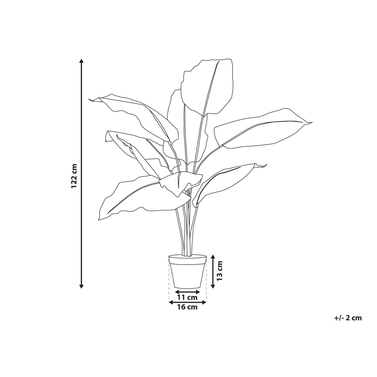 Sztuczna roślina doniczkowa 122 cm DIEFFENBACHIA