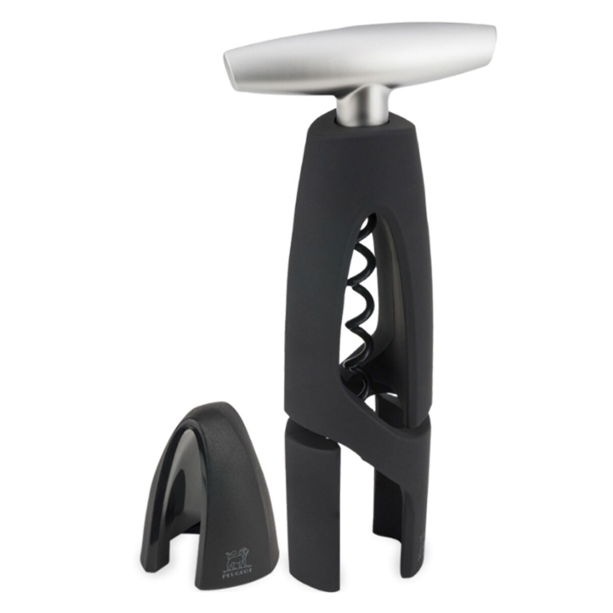 Korkociąg z przecinaczem folii Altar czarny, 17 cm, Peugot