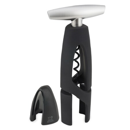 Korkociąg z przecinaczem folii Altar czarny, 17 cm, Peugot