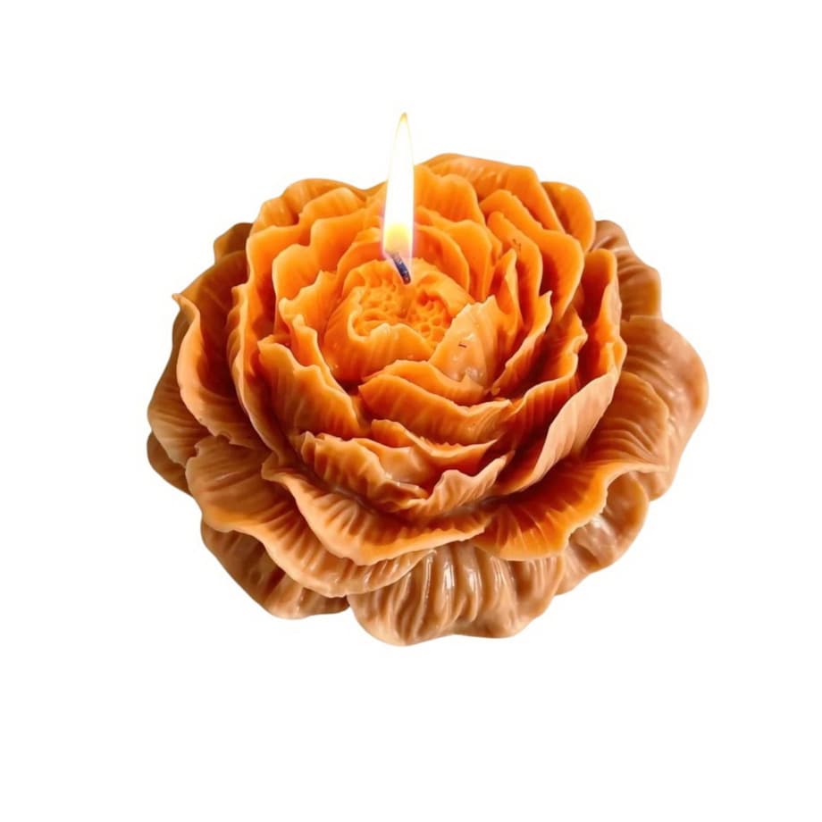 Świeca sojowa ekologiczna dekoracyjna piwonia peonia "Terracotta" 100x40mm (duża)