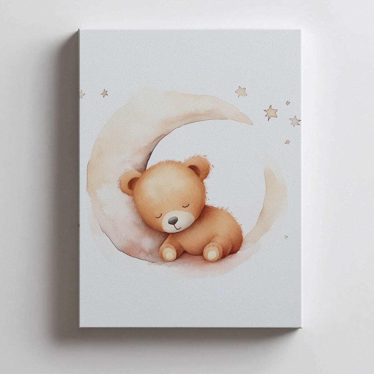 Miś na Księżycowej Chmurce, 40x50 cm, bez ramy, płótno premium na blejtramie