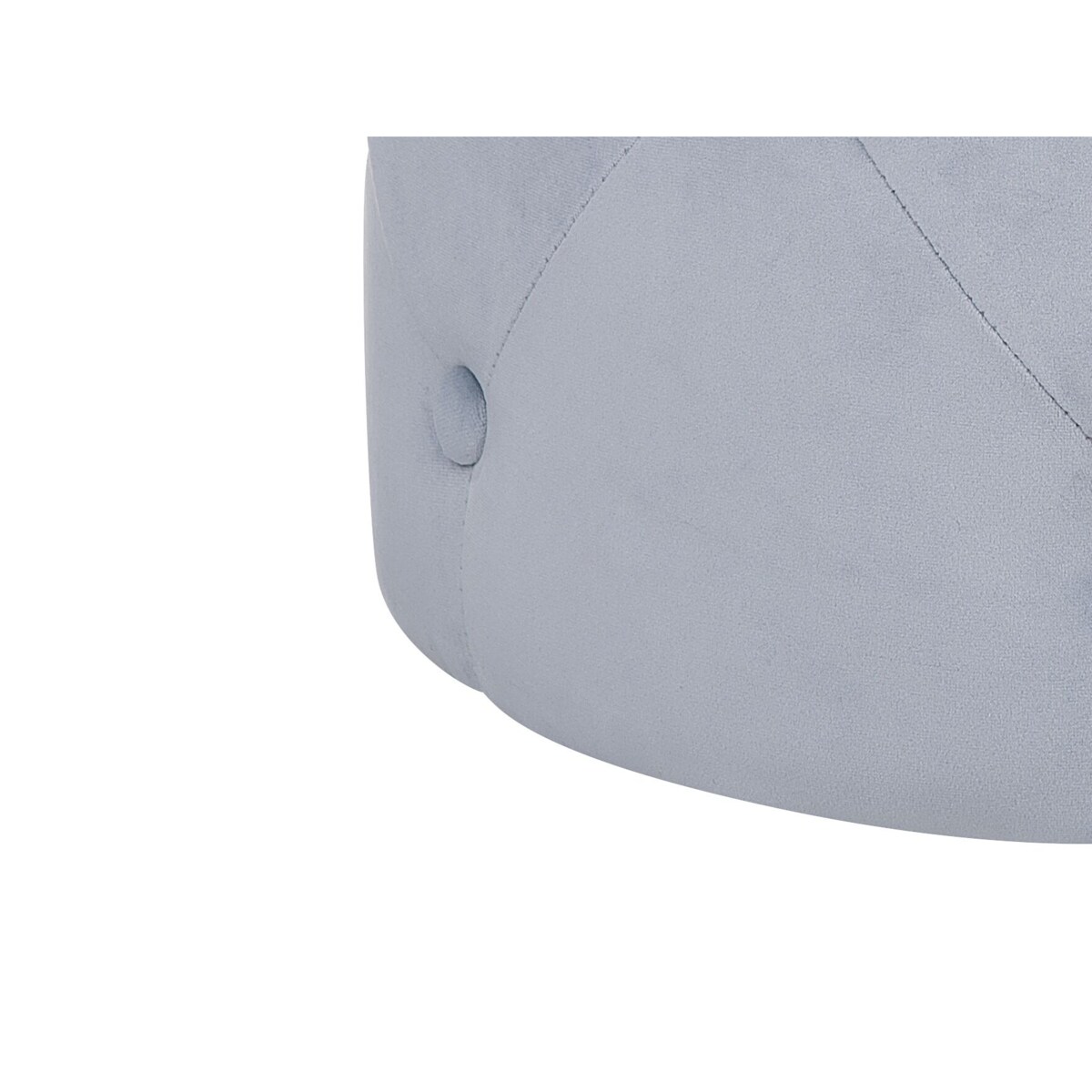 Puf welurowy ⌀ 40 cm szary COROLLA