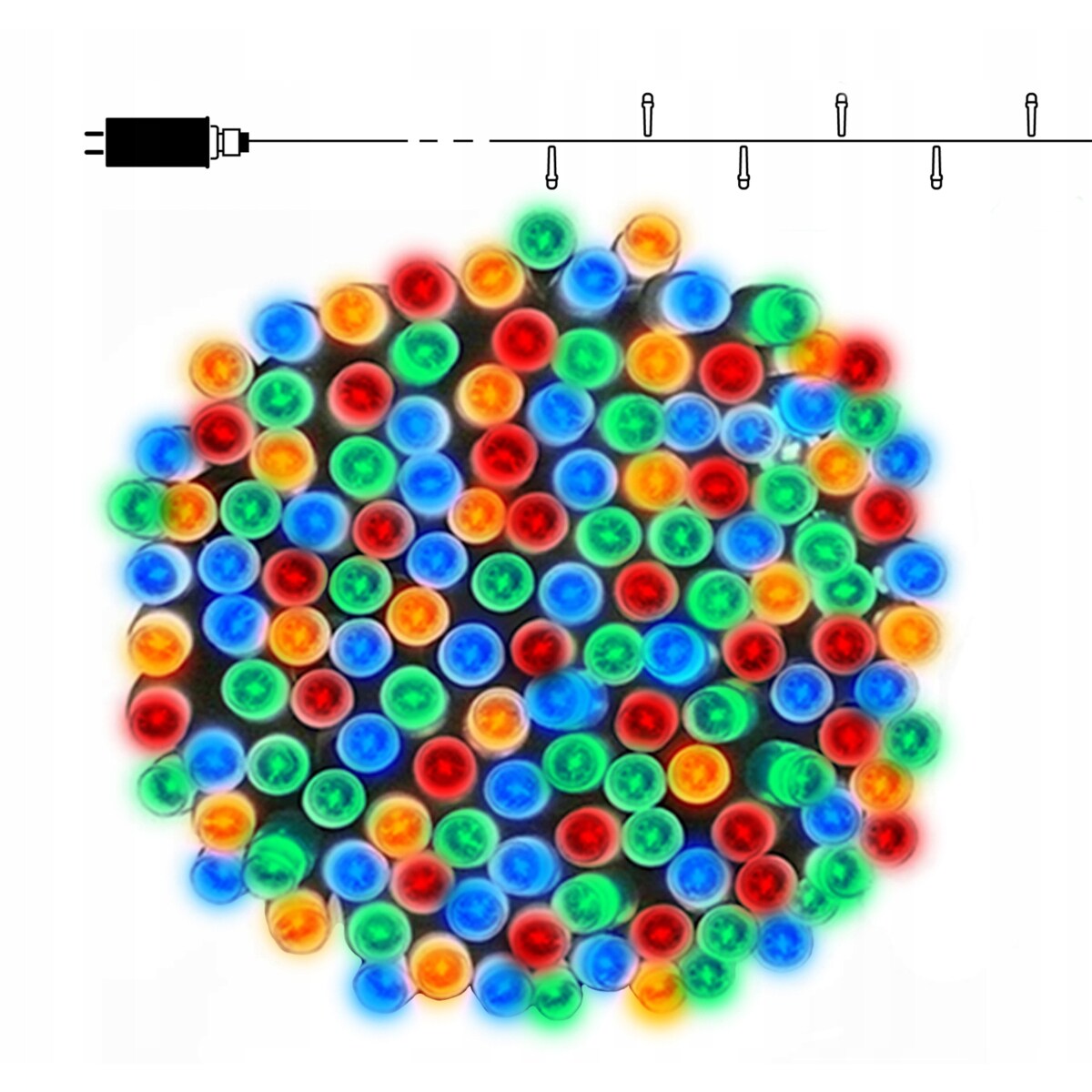 Lampki Świąteczne Choinkowe Multikolor 400 LED