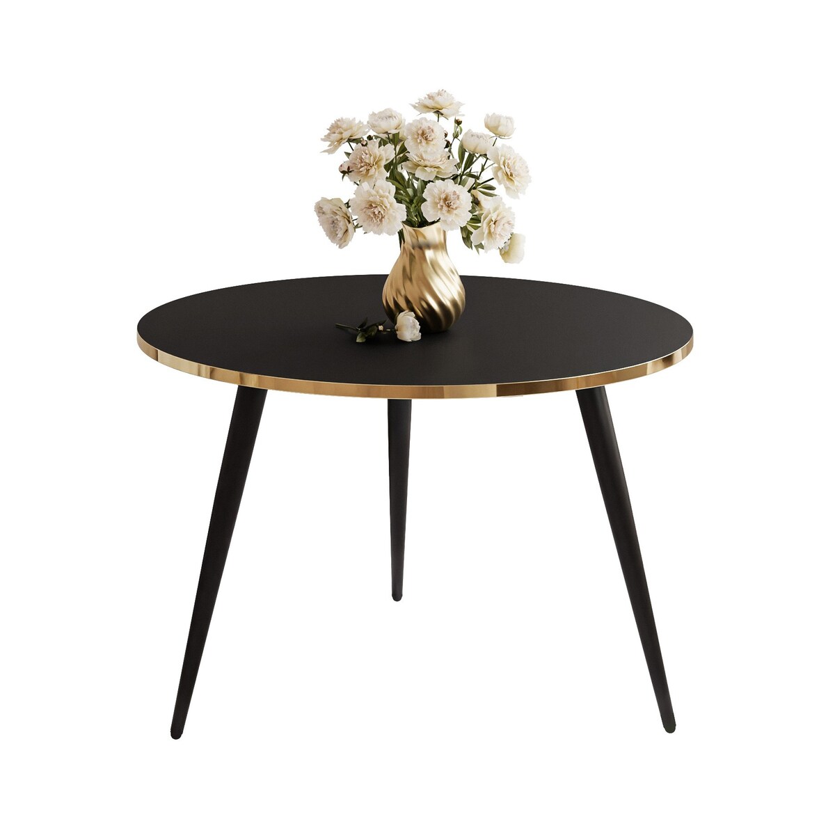 Okrągły stolik kawowy SOLEIL czarny mat