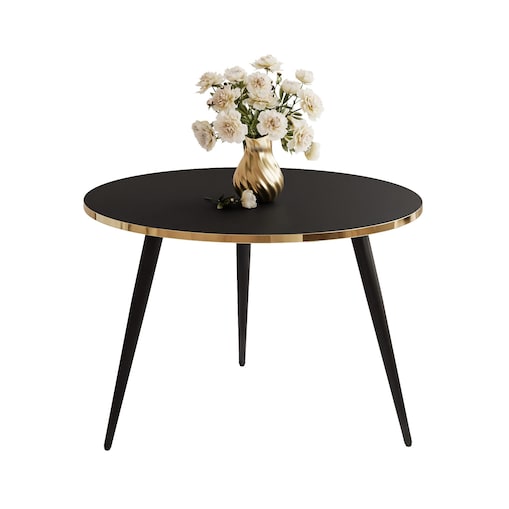 Okrągły stolik kawowy SOLEIL czarny mat