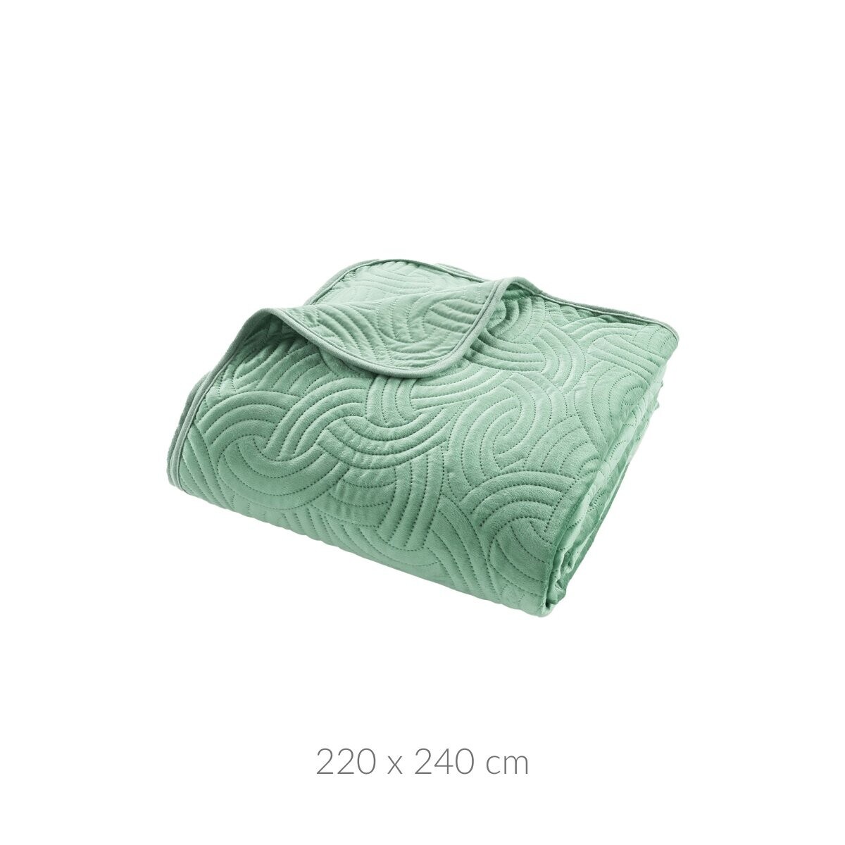 Narzuta zielona 220x240 cm i 2 poszewki - ADANA - II