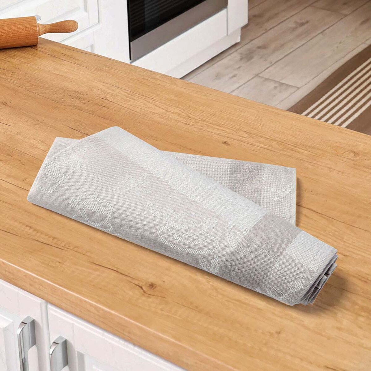 Ścierka bawełniana kuchenna 50x70 Skrzacik jasno szara