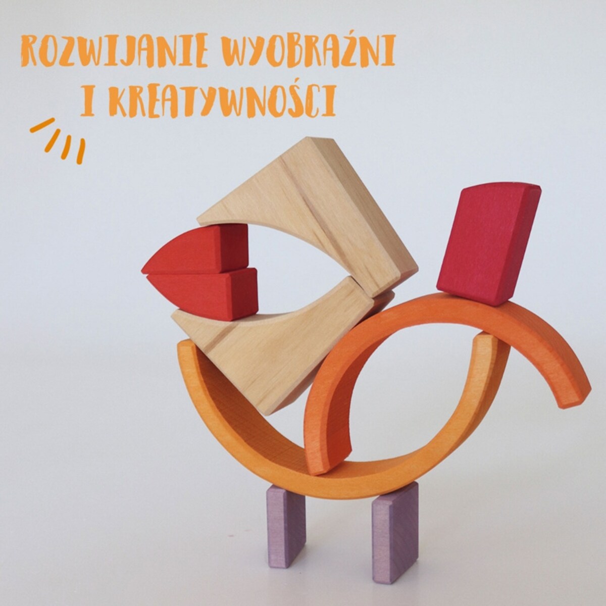 Układanka drewniana w ramce – klocki drewniane Grimm's dla rocznego dziecka