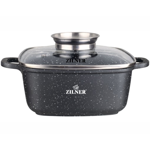 Garnek marmurkowy pokrywka brytfanna kwadrat 2.8L 20cm indukcja gaz ZILNER
