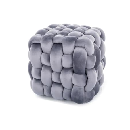 Pufa FARIS VELVET szara