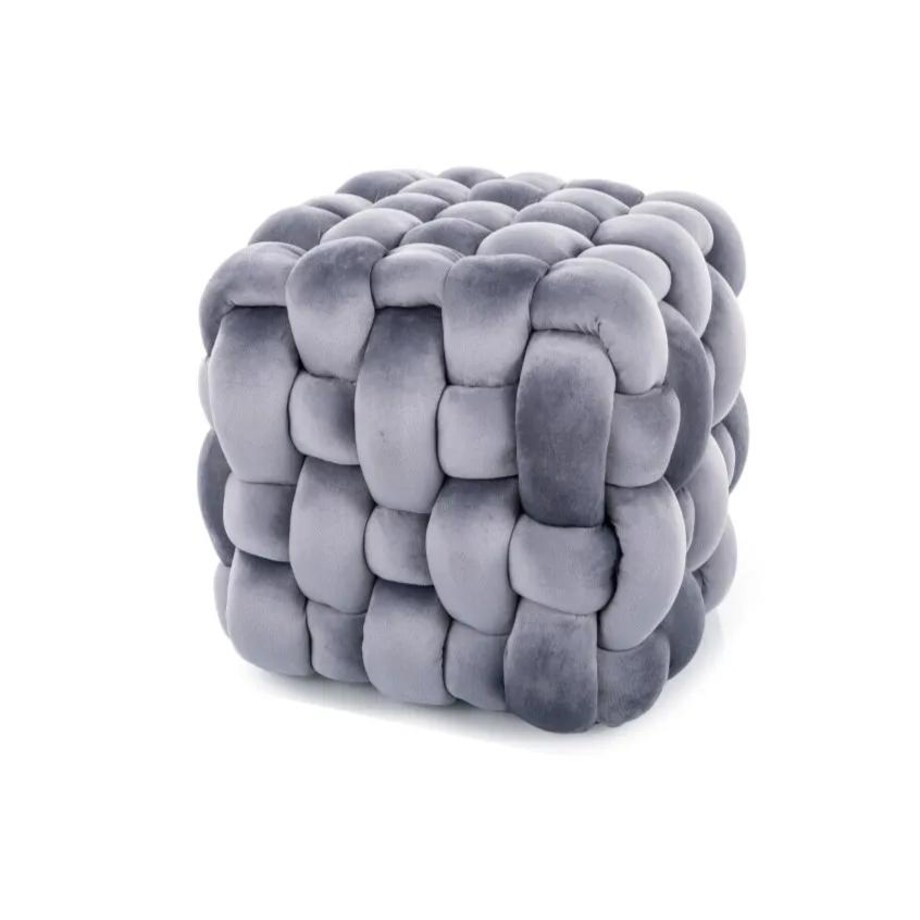 Pufa FARIS VELVET szara