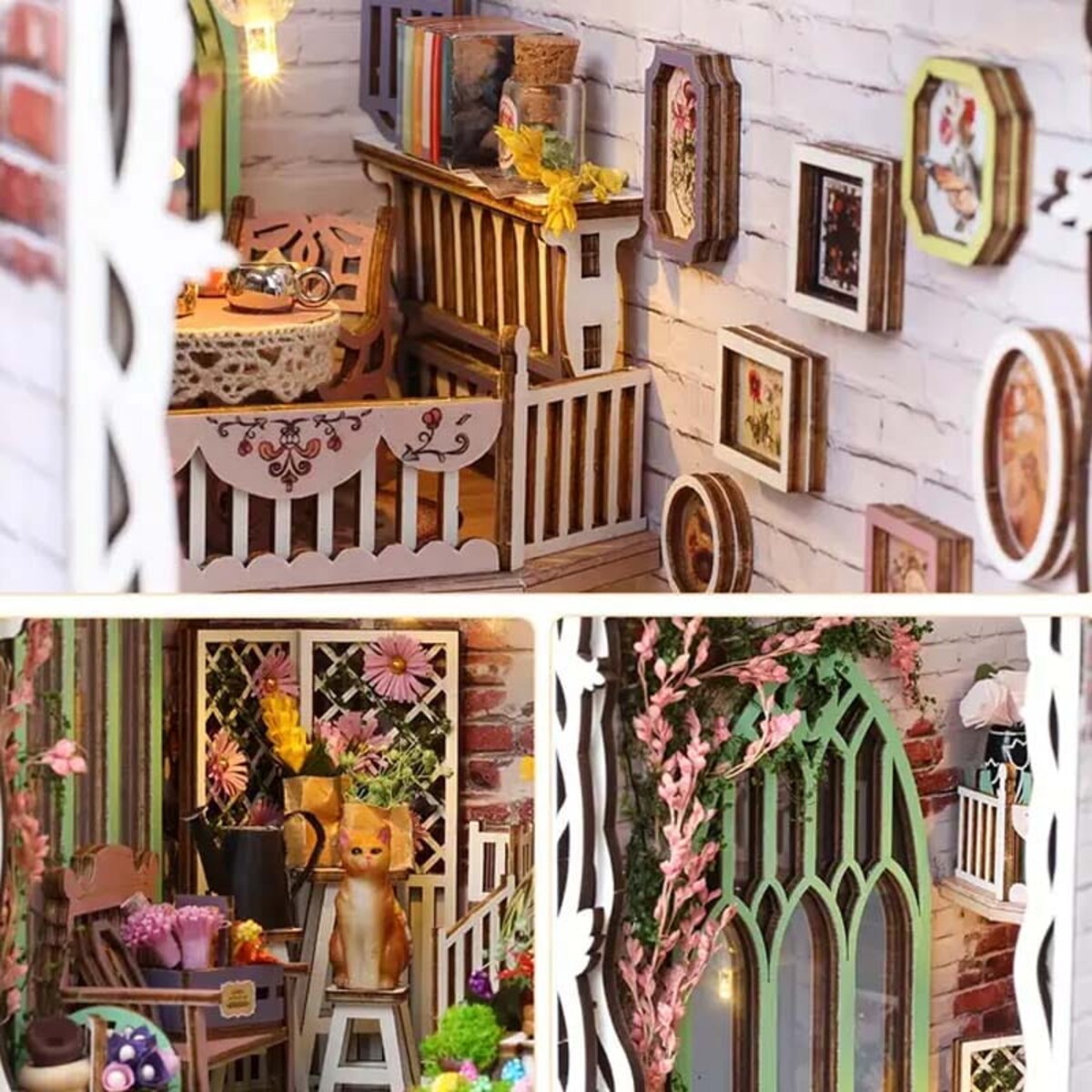 Miniaturowy domek Book Nook - Domek w Dolinie kwiatów