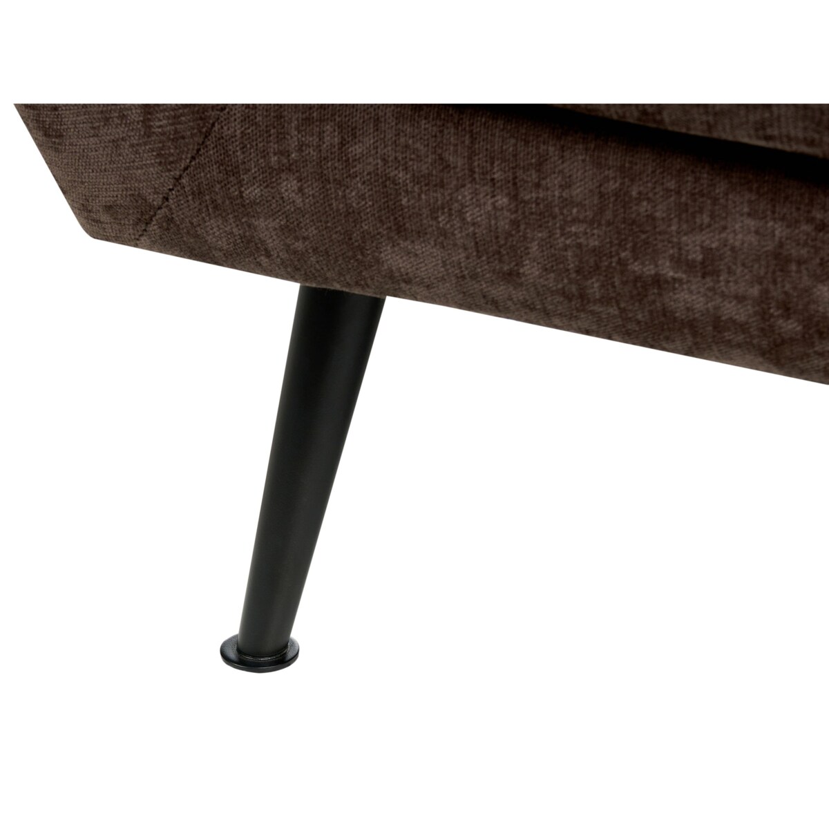 Sofa dla 2 osób EIBY Szenil Ciemnobrązowy