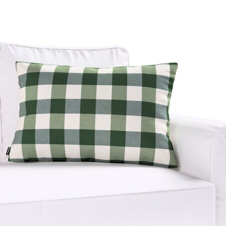 Poszewka Kinga na poduszkę prostokątną 47x28 zielono-biała krata (5,5x5,5cm)