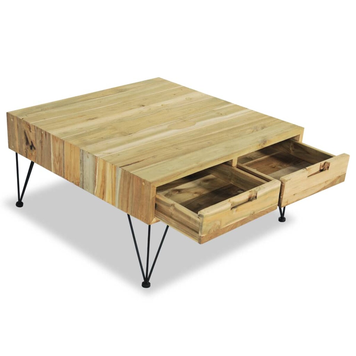 vidaXL Stolik kawowy, 80 x 80 x 40 cm, lite drewno tekowe
