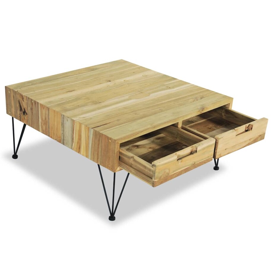 vidaXL Stolik kawowy, 80 x 80 x 40 cm, lite drewno tekowe