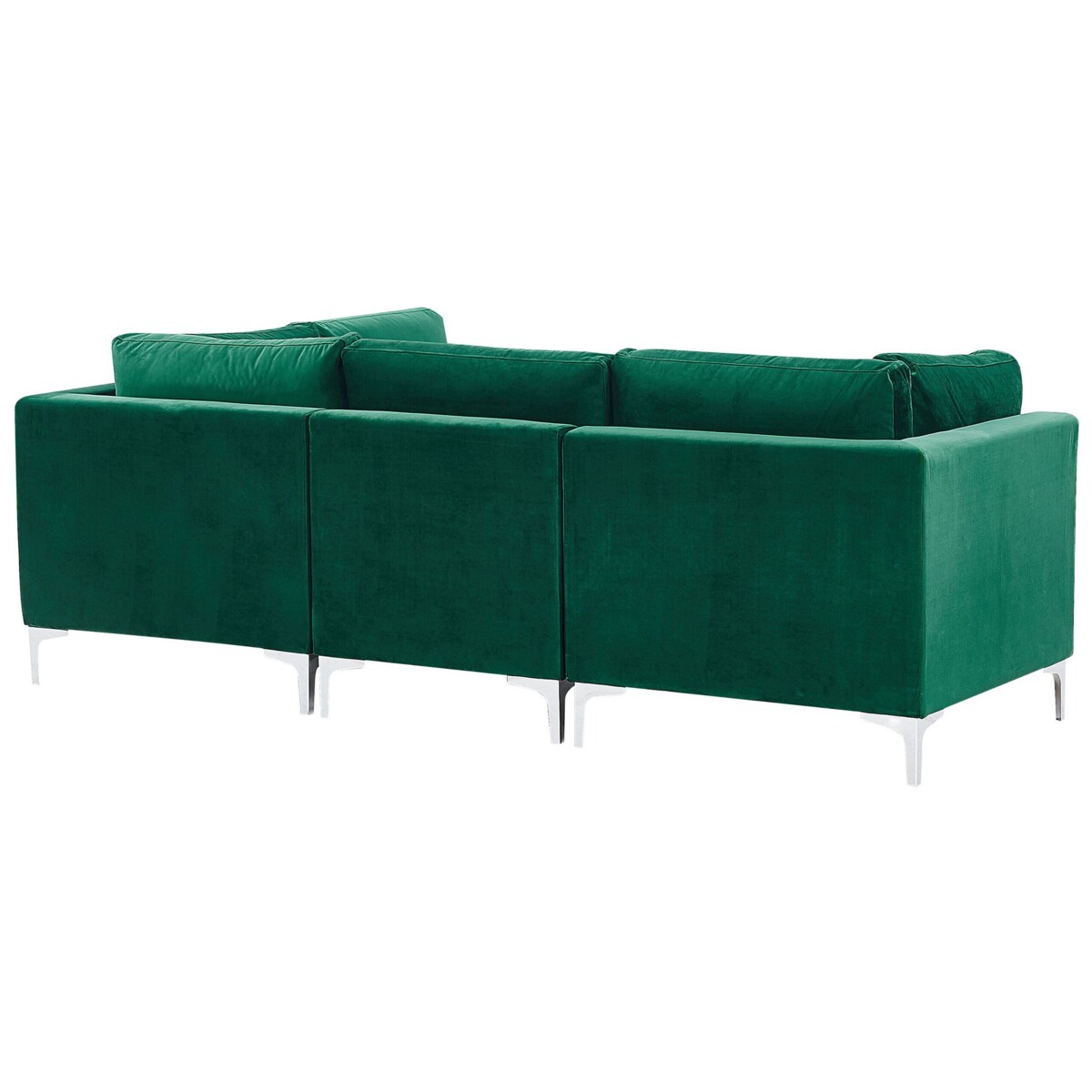 Sofa modułowa 3-osobowa welurowa zielona EVJA