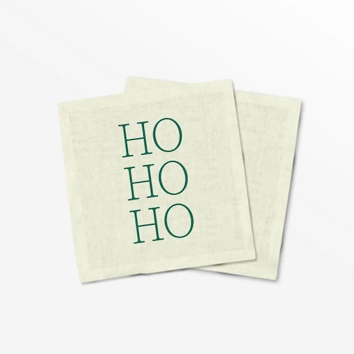Serwetki świąteczne - HO HO HO - zielone (2szt.)