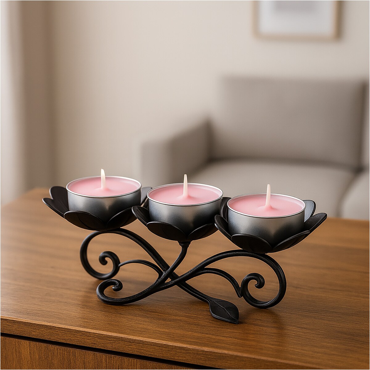 Świeczki Zapachowe Parafinowe Tealight Małe Podgrzewacze Zestaw 10 Szt. Rose And Oud Wood