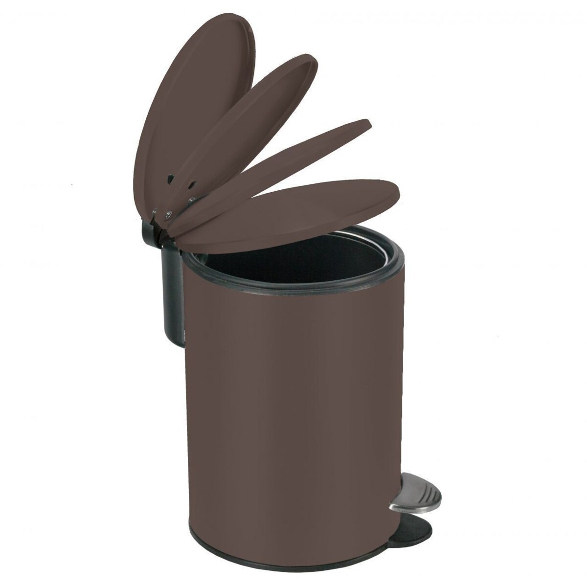 Kleine Wolke Silence Kosz łazienkowy brązowy wkład/ciche zamykanie 3 litry