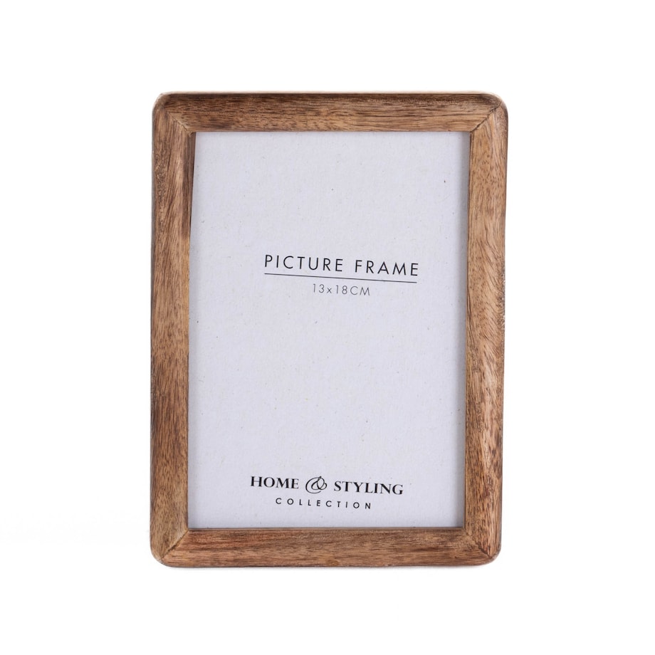 Drewniana ramka na zdjęcie, stojąca, z drewna mango, 13 x 18 cm