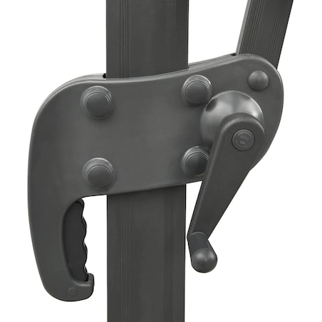 vidaXL Parasol wiszący z podwójną czaszą, 300x300 cm, czarny