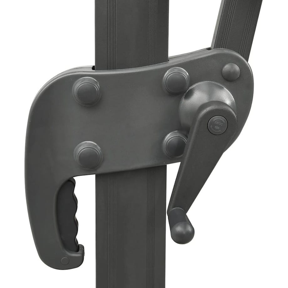 vidaXL Parasol wiszący z podwójną czaszą, 300x300 cm, czarny