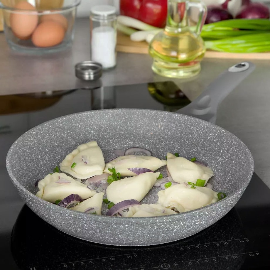 Patelnia granitowa 18cm indukcja gaz KLAUSBERG Marmo Grey