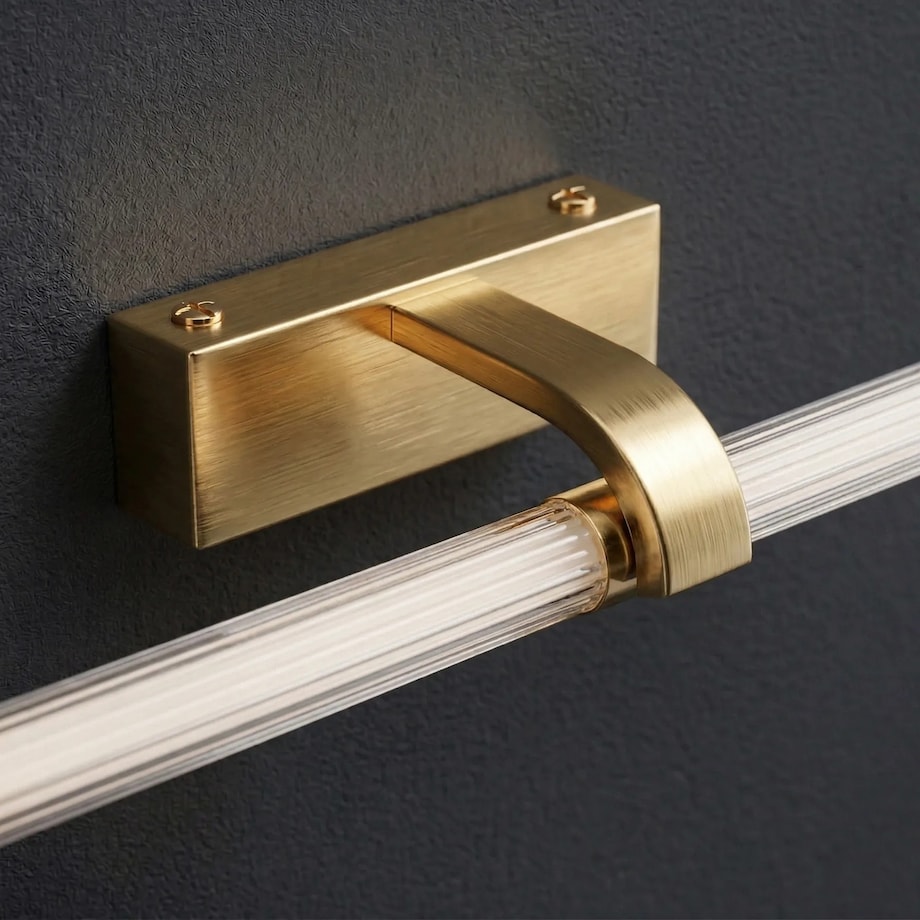 Kinkiet App1886-1W 60Cm Led Złoty Szczotkowany, Aluminium, Tworzywo Sztuczne
