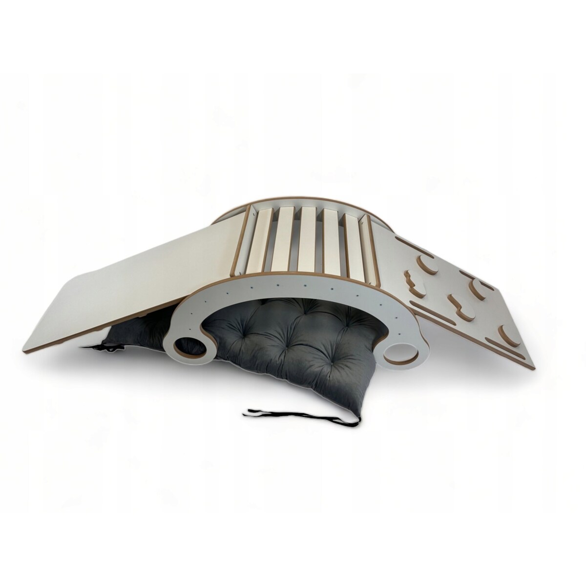 Deska do balansowania + Poduszka Szary + Ścianka + Zjeżdżalnia/Drabinka CE