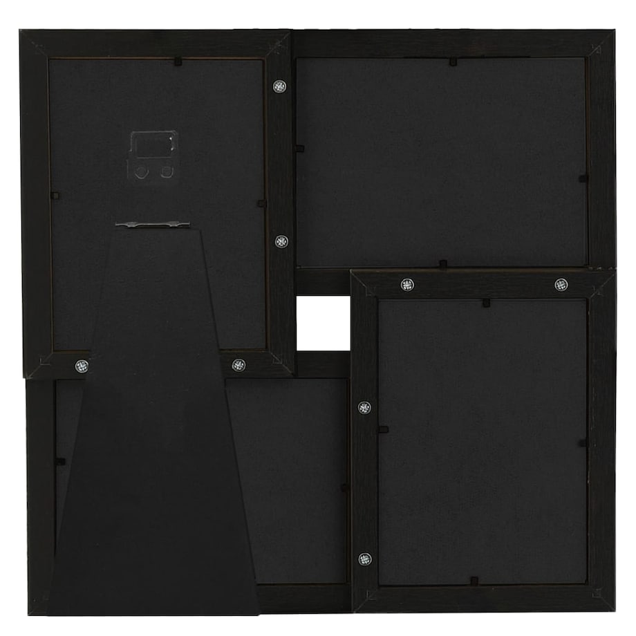 vidaXL Ramka na 4 zdjęcia 10x15 cm, czarna, MDF