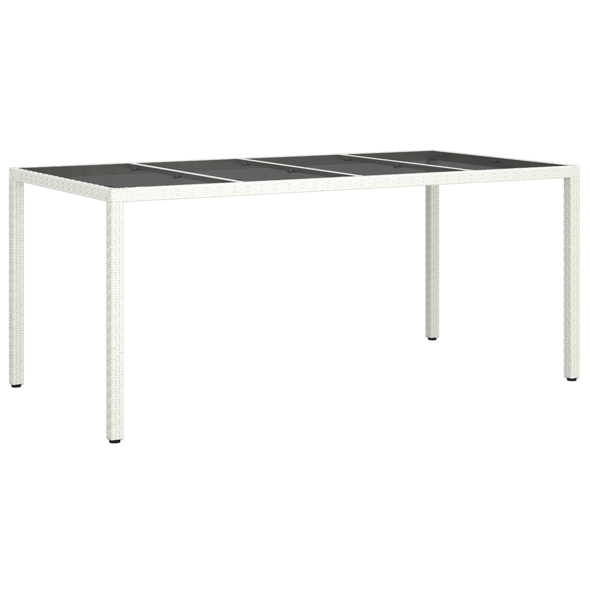 vidaXL Stół ogrodowy Biały 190x90x75 cm Polirattan