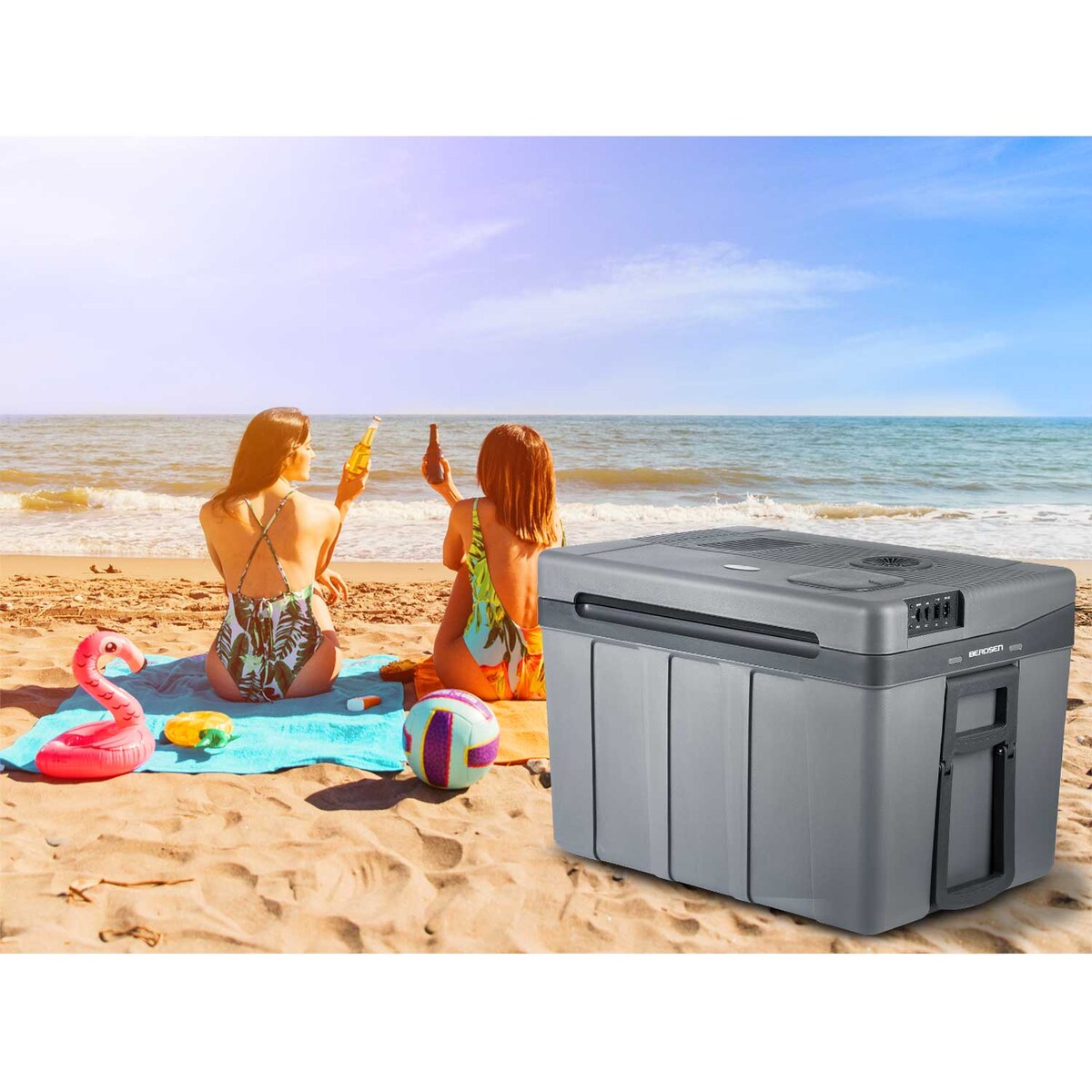 Lodówka turystyczna samochodowa Berdsen Icemax 50A 12V/230V USB 50L szara