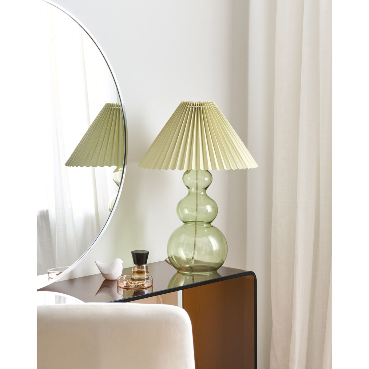 Lampa stołowa SENGWA Szkło Zielony
